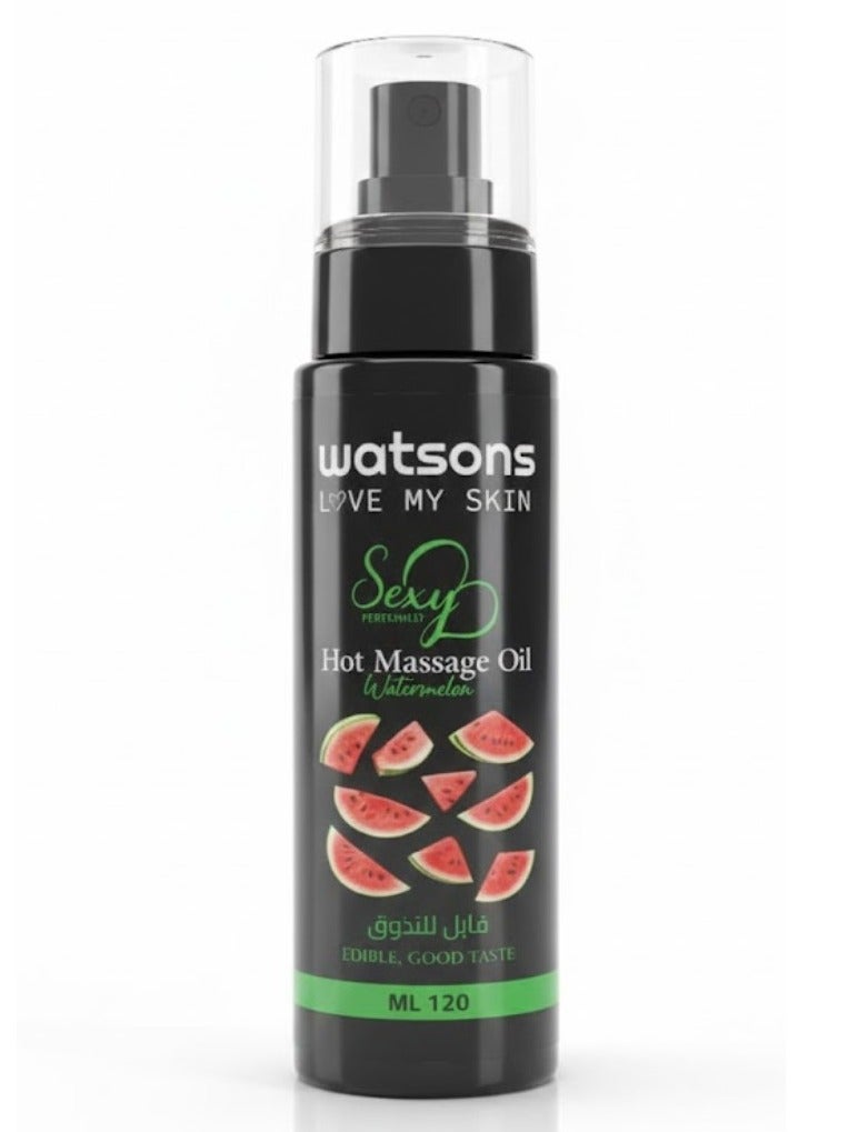 Massage oil for body massage and relaxation, watermelon flavor 120ml - Image 2